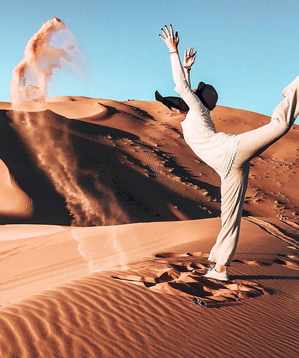 Yoga méditation randonnee desert Maroc 5